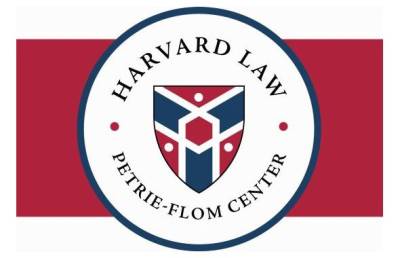 Petrie-Flom Center logo - shield emblem encircled with the words Harvard Law - Petrie-Flom Center.