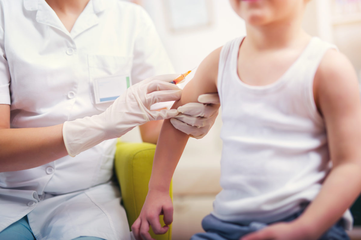 child getting vaccinated