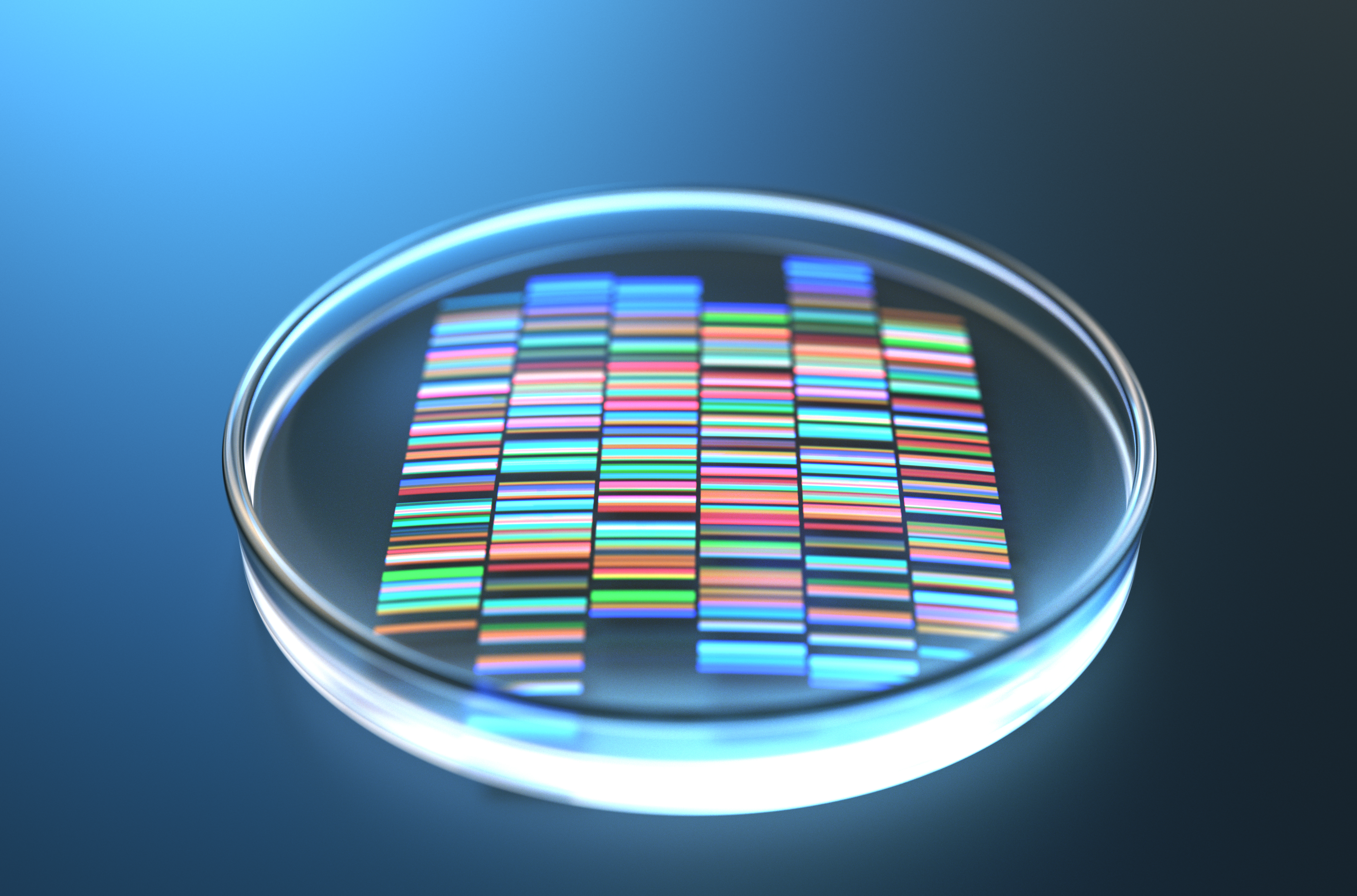 petri dish with DNA fingerprint