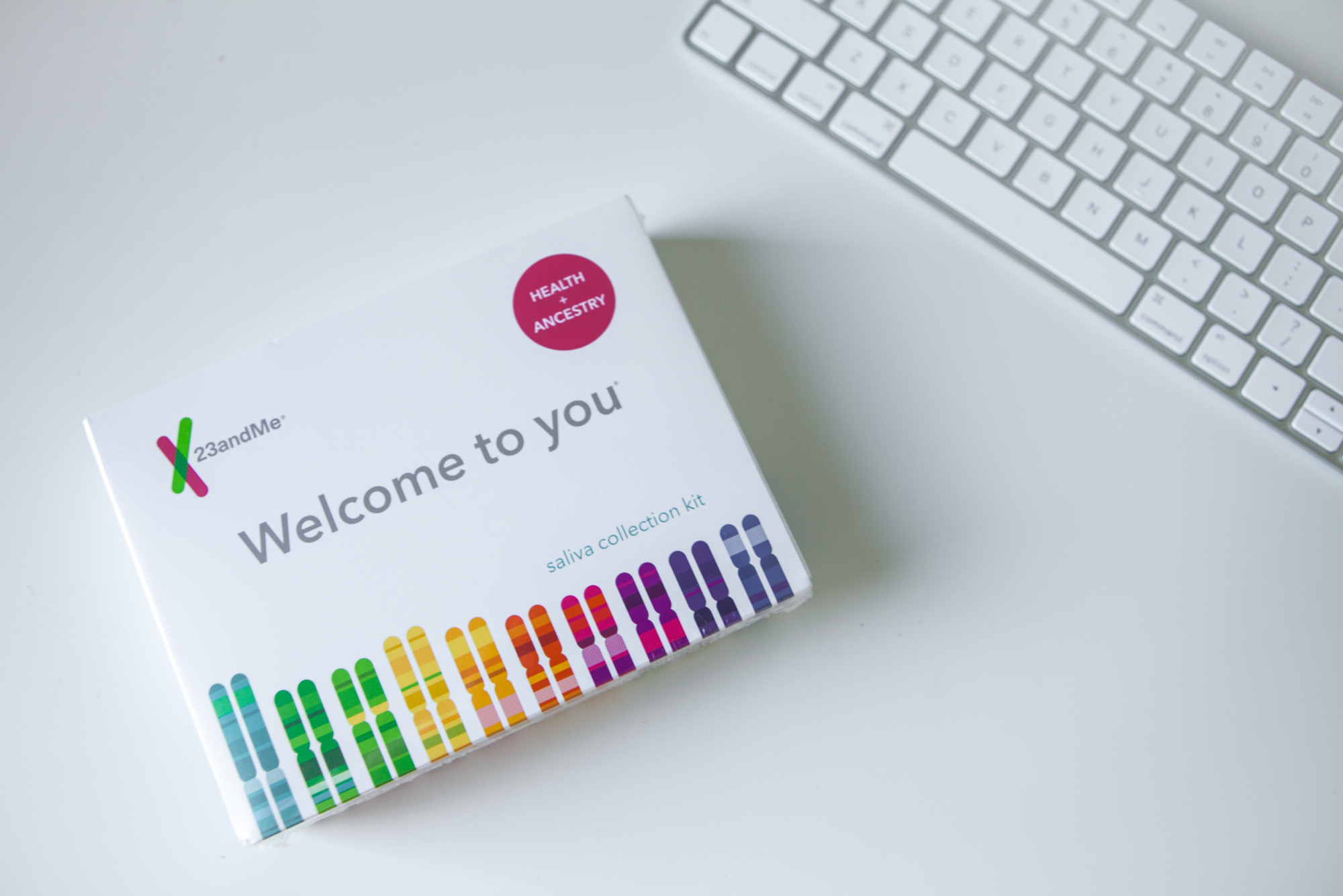 Image of a 23andMe saliva collection kit