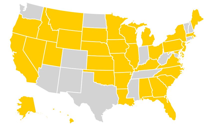 US map highlighting 37 states that protect providers from civil liability for refusing to participate in abortion