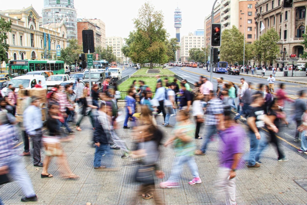 Santiago, Chile - Crosswalk in long-exposure.