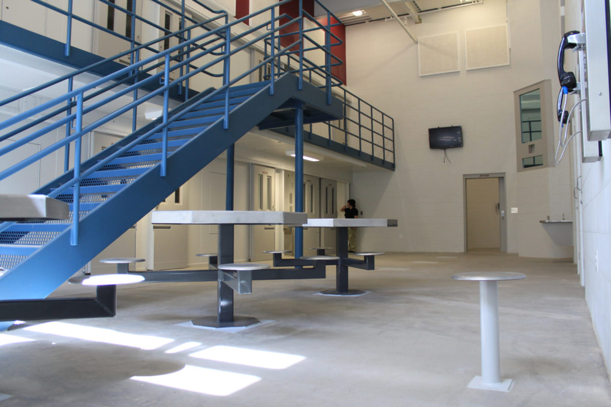 Nogales, Ariz. / US - March 8, 2011: A cell block at the brand new Santa Cruz County Sheriff's Office and jail just before it opens for full operations.