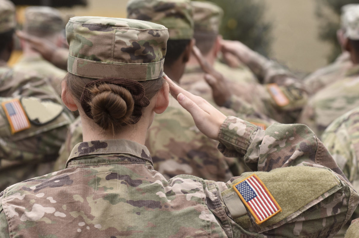 American Soldiers Salute. US Army.