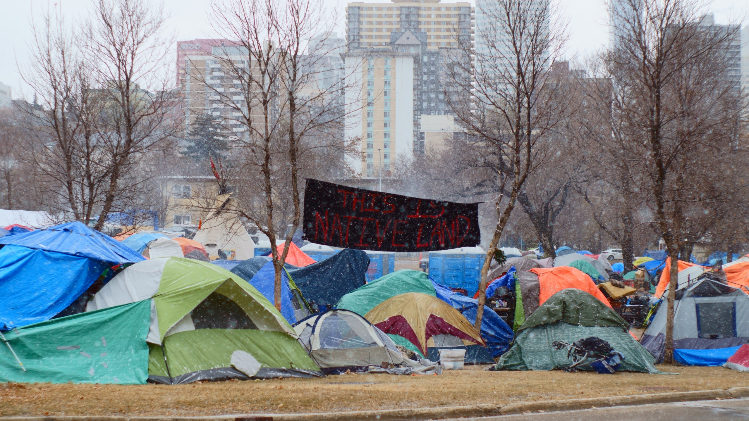 Bill of Health - Homeless people living in tents in Edmonton, Alberta, homelessness during the pandemic