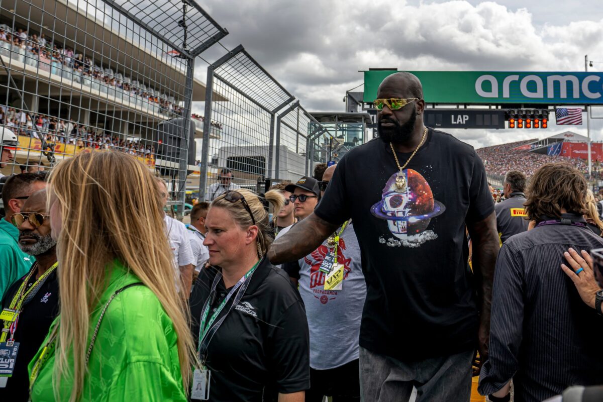 AUSTIN, TEXAS, UNITED STATES - October 23, 2022: Shaquille O'Neal at round 19 of the 2022 FIA Formula 1 championship taking place at the Circuit of the Americas in Austin, Texas United States.